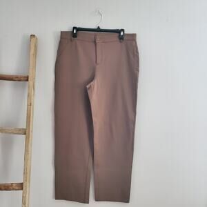 Intro Love The Fit Stretch Tan Career Straight Let Pants Size L